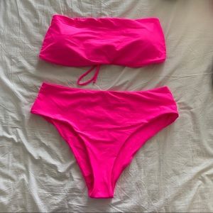 Shein 2 piece strapless bikini